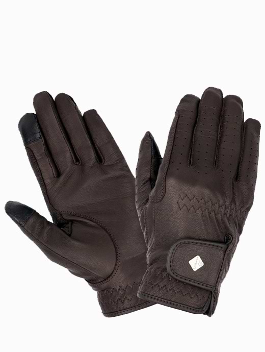 LeMieux Classic Leather Riding Gloves Brown