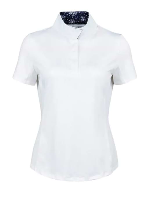 Dublin Ria Short Sleeve Competition Shirt White/Navy