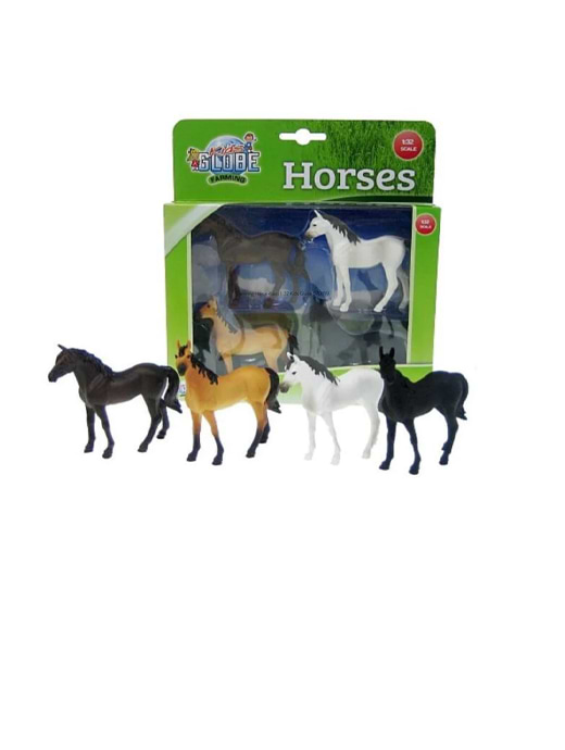 Kids Globe Horses (Pack of 4)