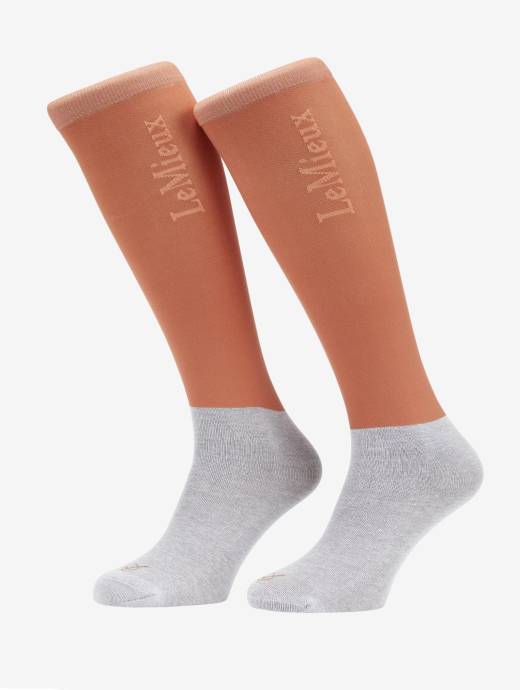 LeMieux Competition Socks 2-Pack Apricot