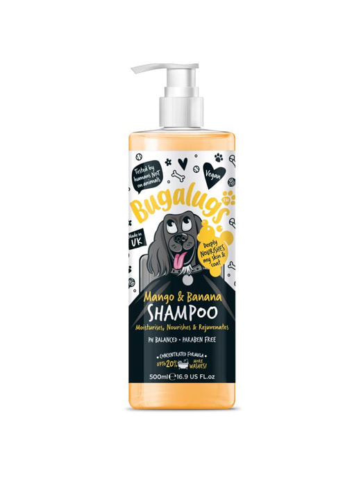Bugalugs Mango & Banana Dog Shampoo Bottle With Pump 500ml