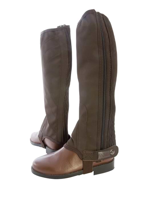 Dublin Childs Easy Care Half Chaps Brown 