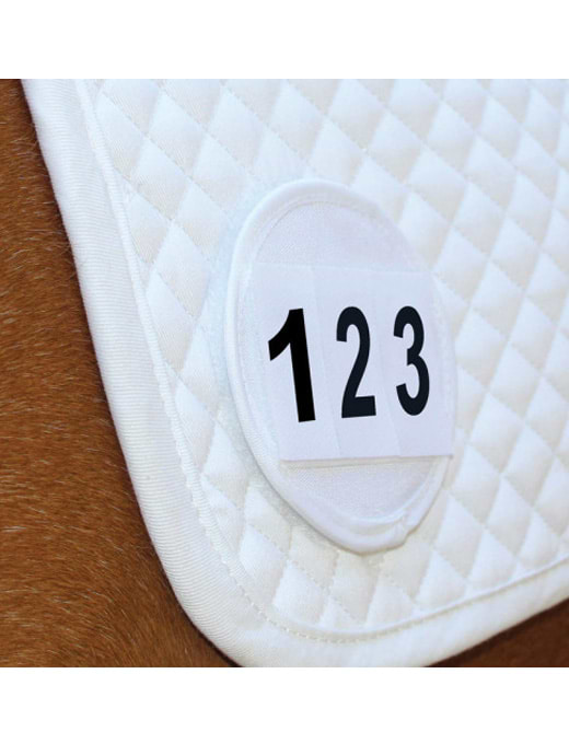 Equetech Saddle Cloth Number Holders White - Pair