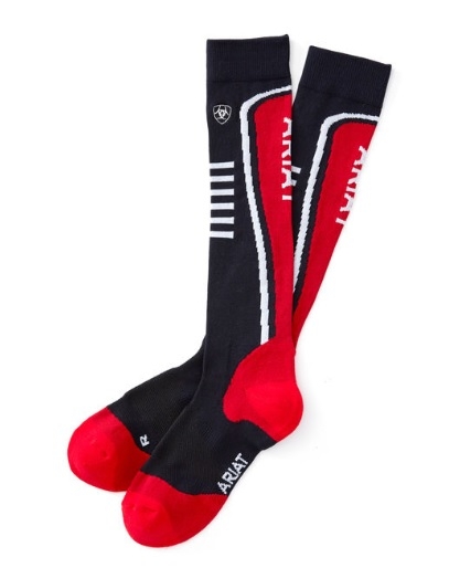 AriatTEK Slim Line Sock Navy/red