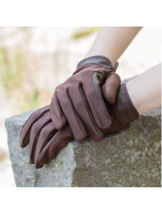 Equetech Child's Stretch Show Gloves Brown