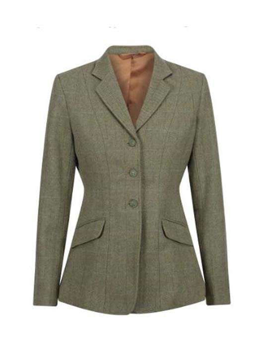 Equetech Thornborough Classic Tweed Riding Jacket Green