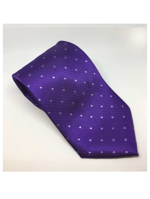 Equetech Polka Dot Show Tie - Purple/White