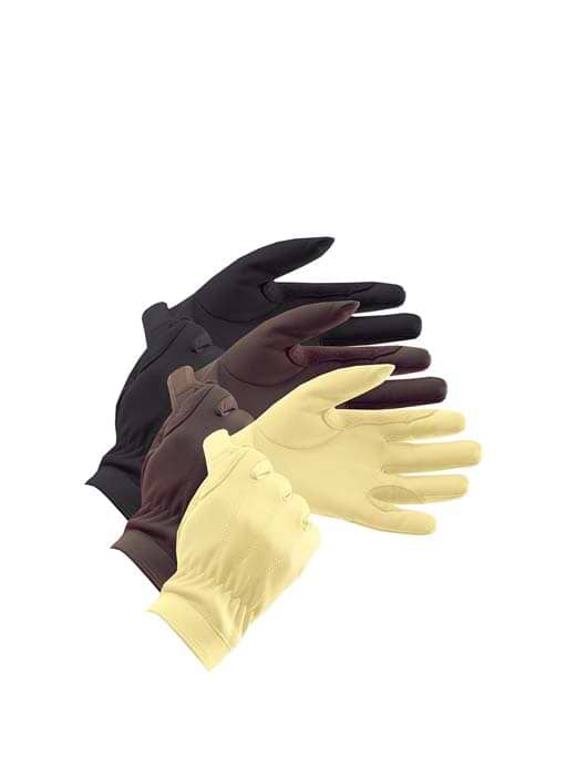 Equetech Leather Show Gloves Brown 