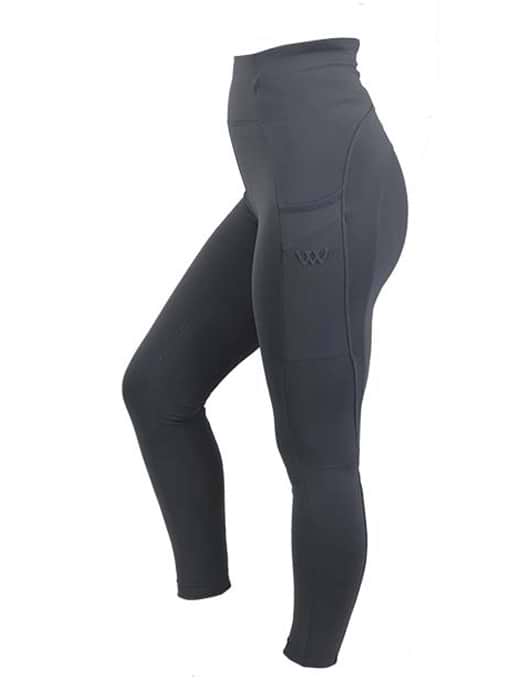 Woof Wear Riding Tights Knee Patch -Slate Grey