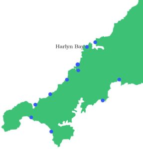 Map of Harlyn Bay