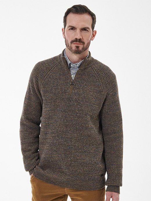 Barbour half button jumper sale