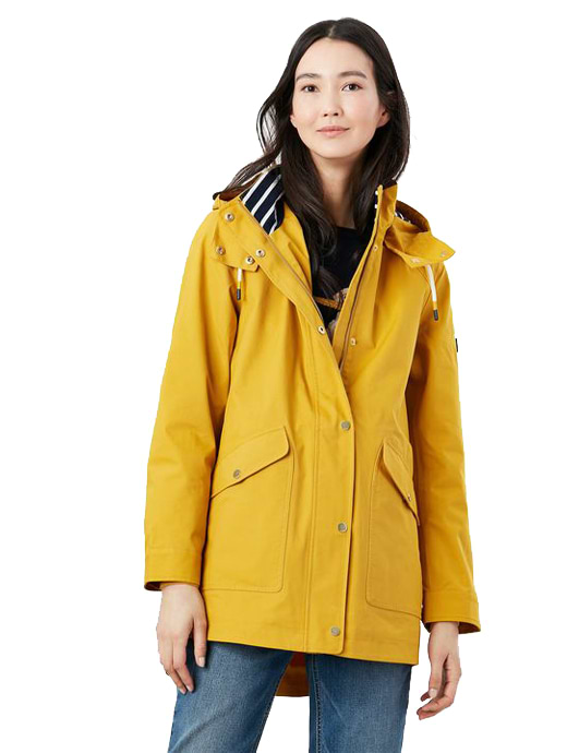 Joules coastline waterproof best sale jacket antique gold