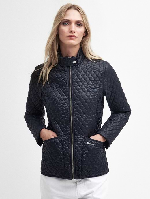 Barbour quilted clearance jacket womens navy