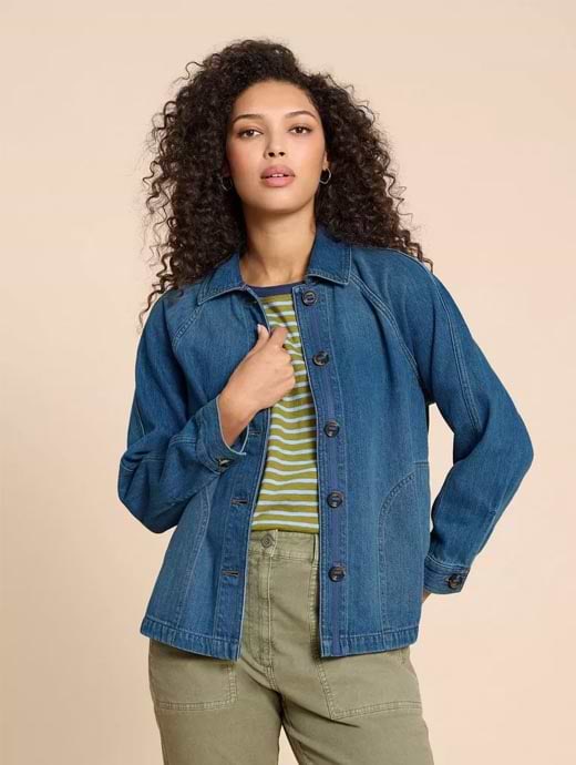 Size 12 denim jacket store