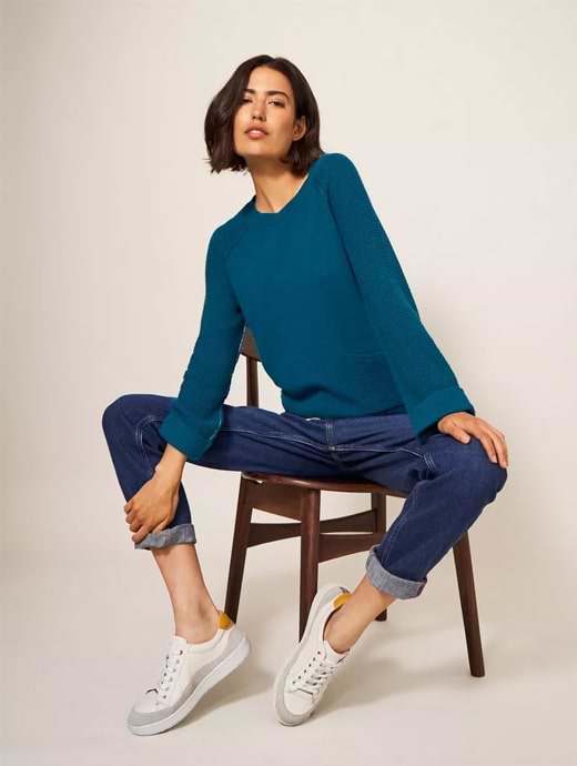 Dark discount teal jumper
