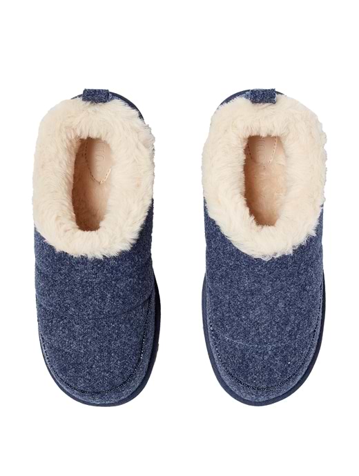 Jag Navy Quilted Wool Slippers main image 1