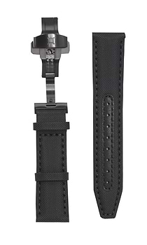 Media editorial of luxury RESERVOIR watch in dark charcoal, light grey, and light grey-green.