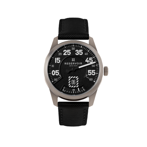 Reloj Titane Jet Airfight en negro, gris claro y gris claro-azul