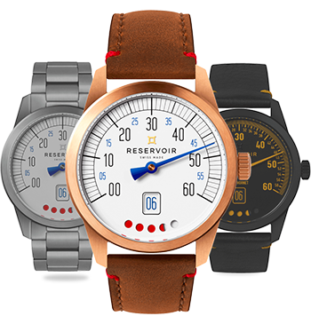 Luxury Steel Submarines ティーフェンメッサー ライトグレー、ベリーダークグレー、ダークブラウンの腕時計。