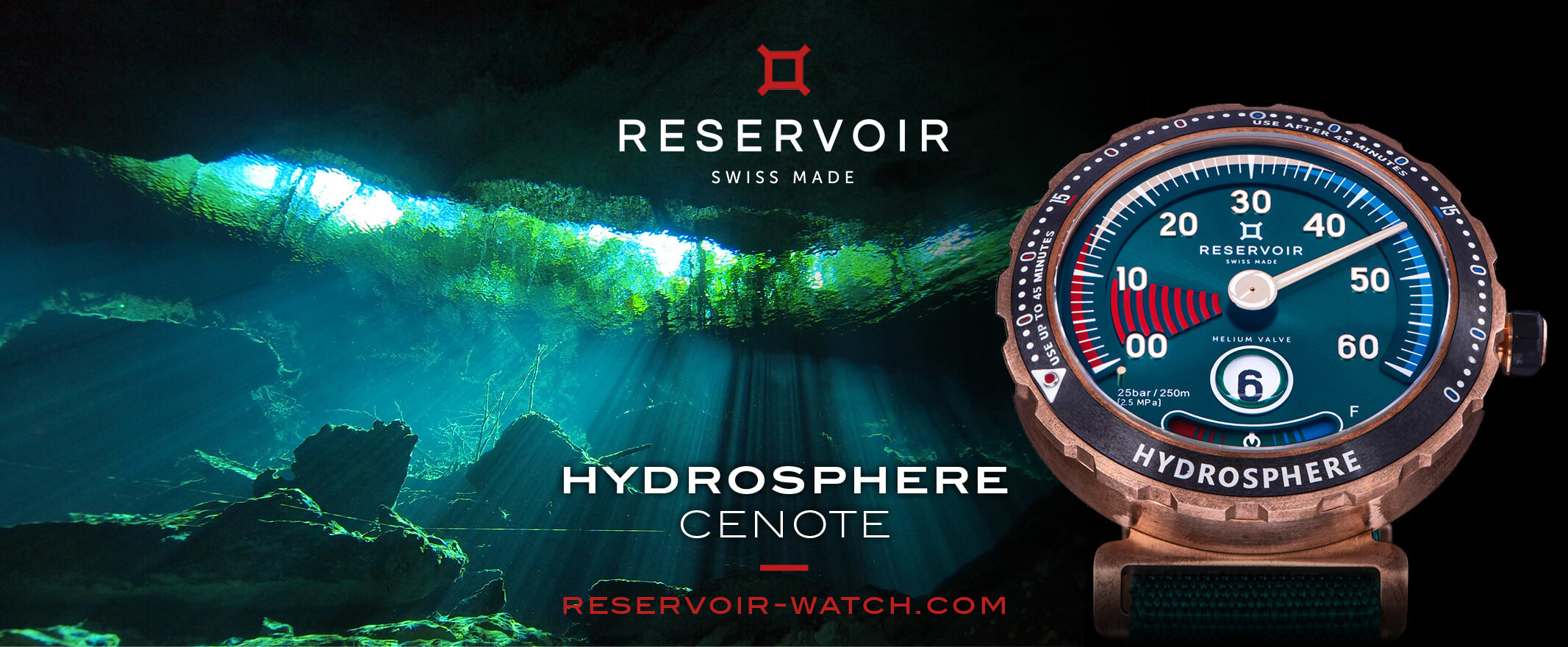 ReservoirHydrosphere セノーテ ユニークシングルAiguille 時計