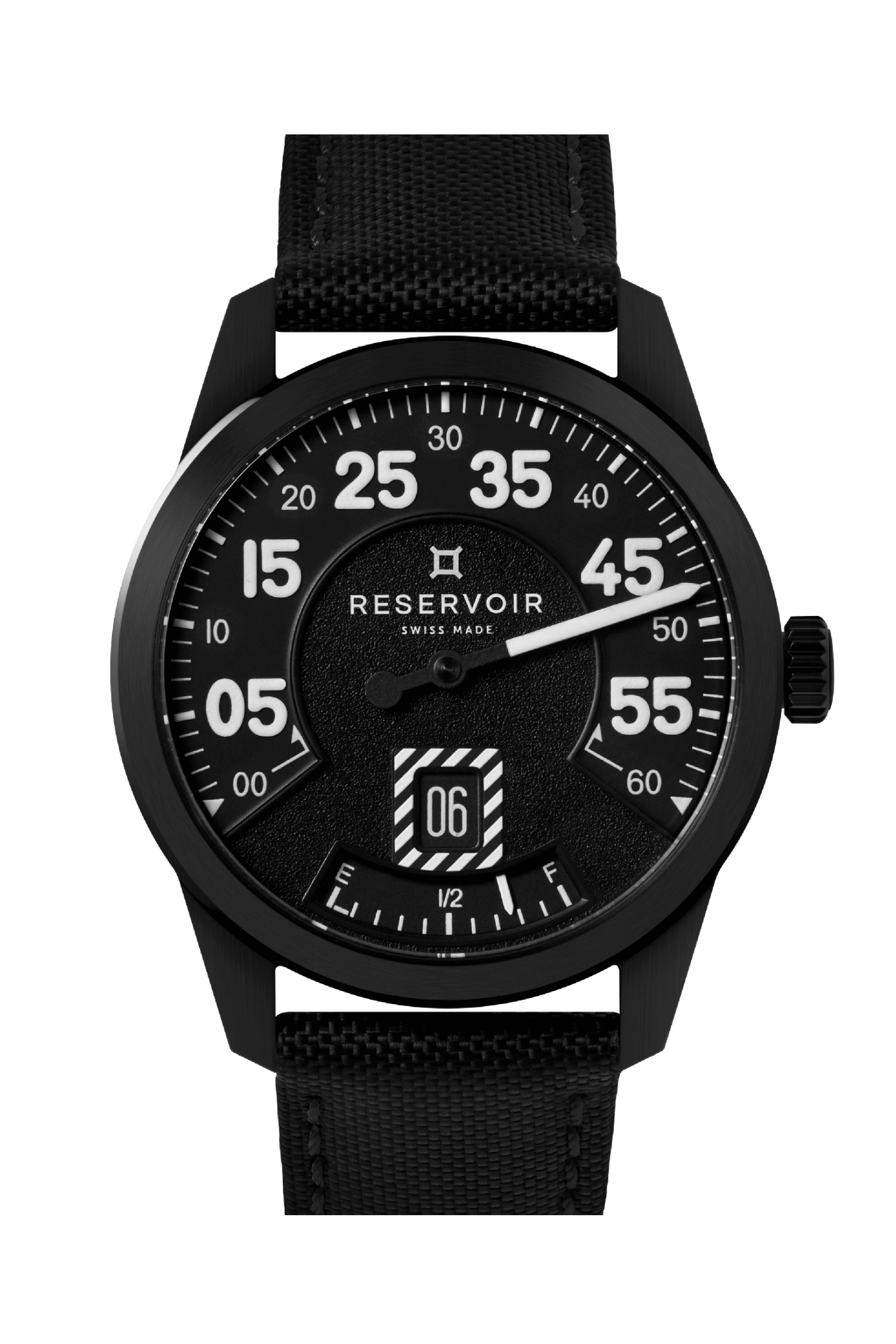 Reloj negro Airfight con chorros grises claros y medios