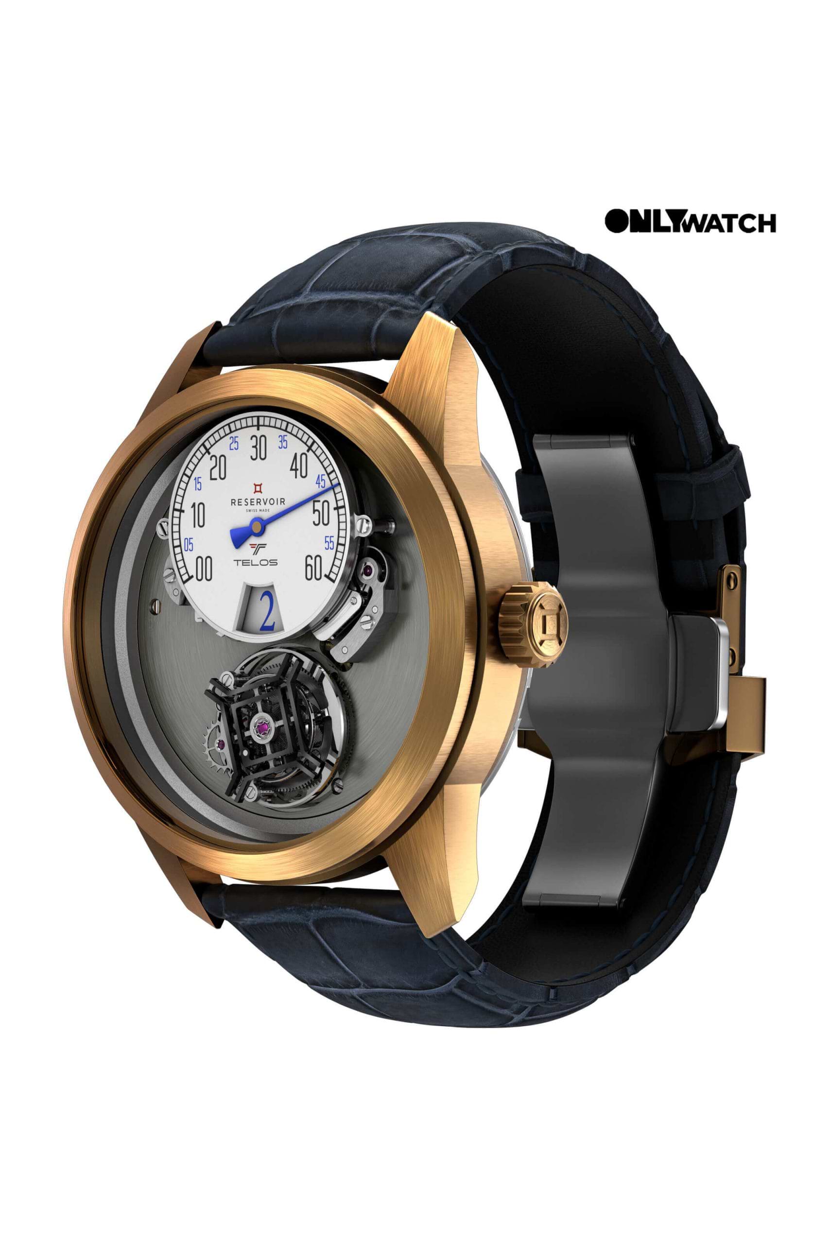 Luxury Swissmade Tourbillon Tiefenmesser Watch in Dark Brown, Light Beige, and Light Grey