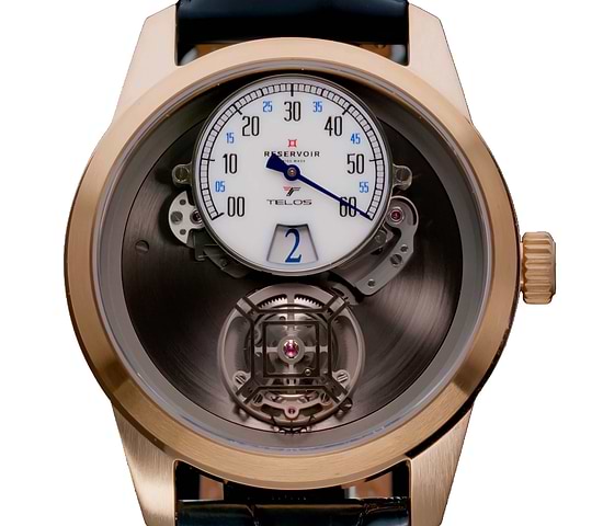 Luxurious Swissmade Tourbillon Tiefenmesser Watch with Dark Brown, Light Beige and Light Grey Accents.