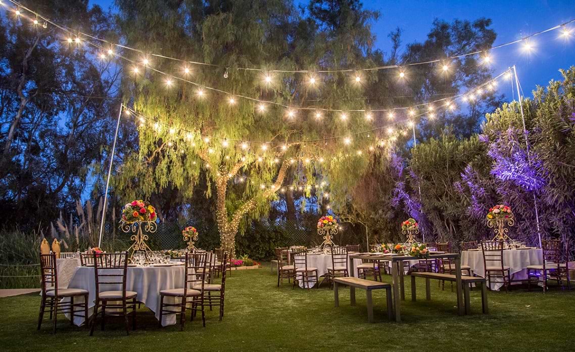 A beautiful night wedding reception, the Orchard, Murrieta