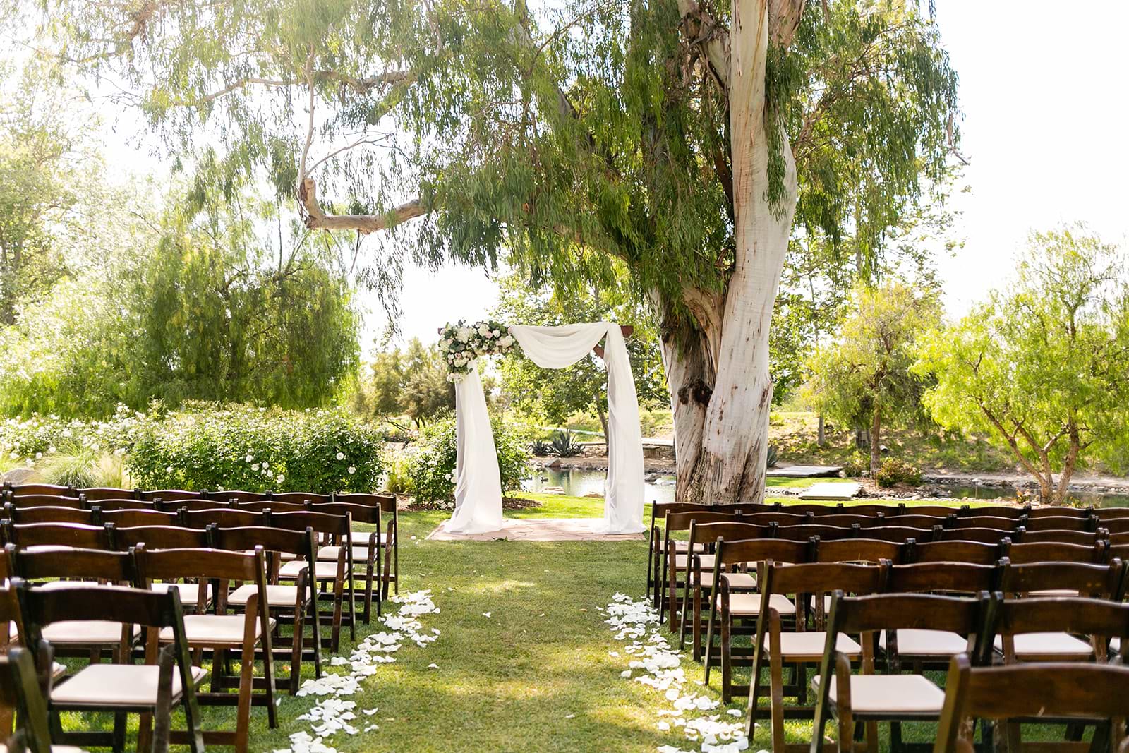 outdoor wedding ceremony setup at Galway Downs in Temecula, CA