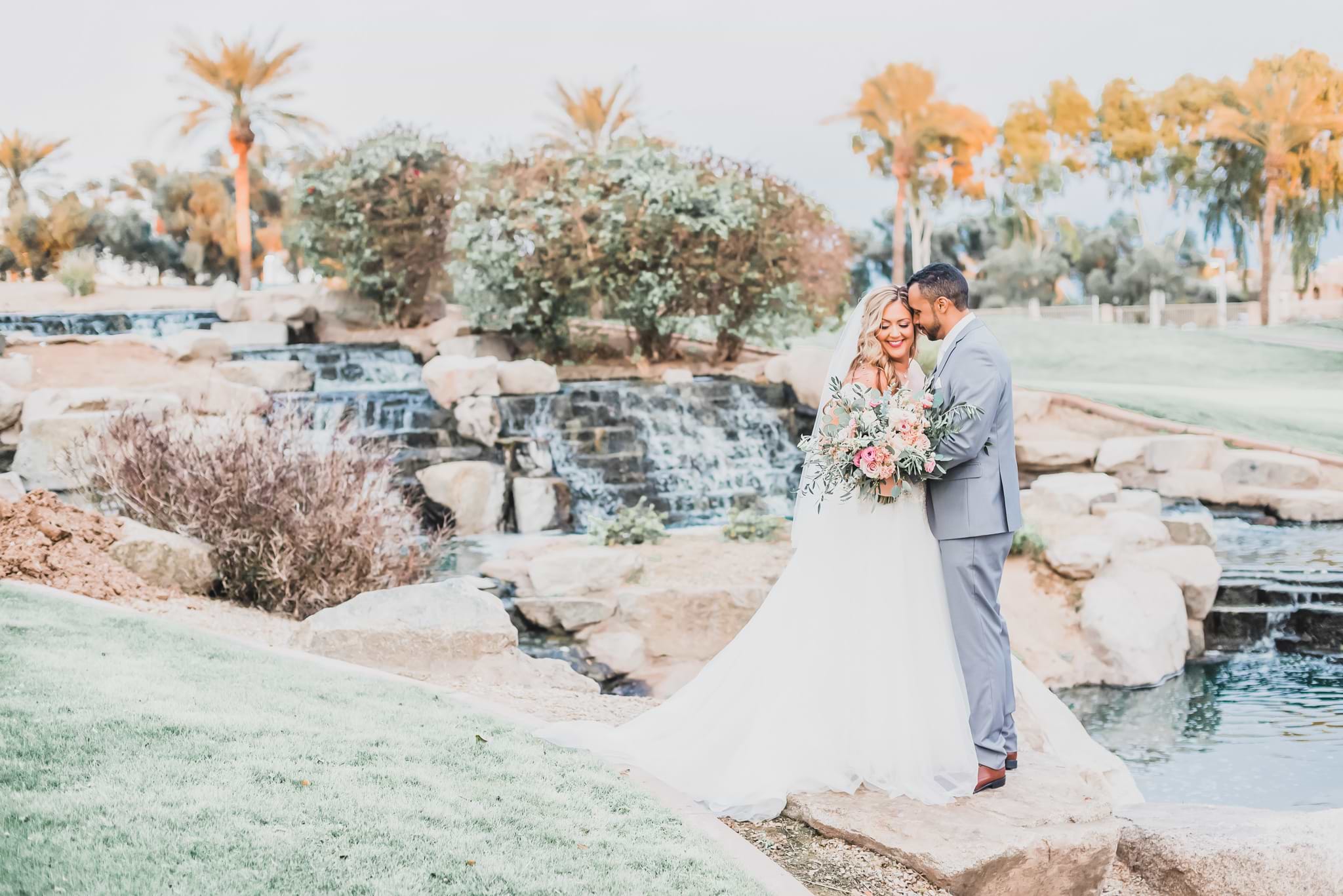 Bride and Groom - Ocotillo Oasis - Chandler, Arizona - Wedgewood Weddings