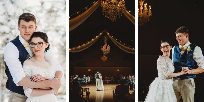 Beautiful, Dramatic Color Palette for this Winter Wedding at Black Forest