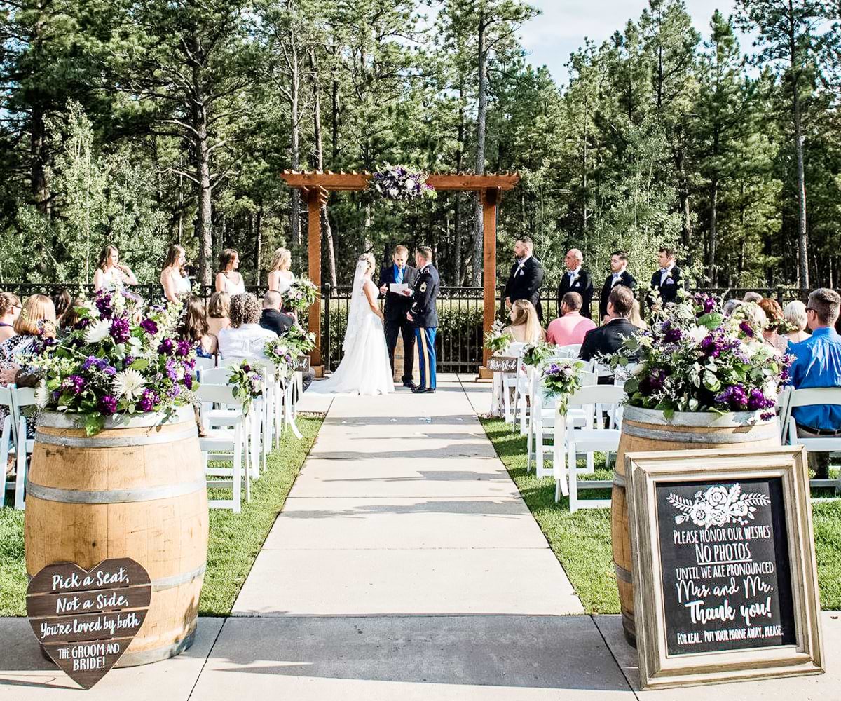 Tranquil Outdoor wedding venue at black forest, co