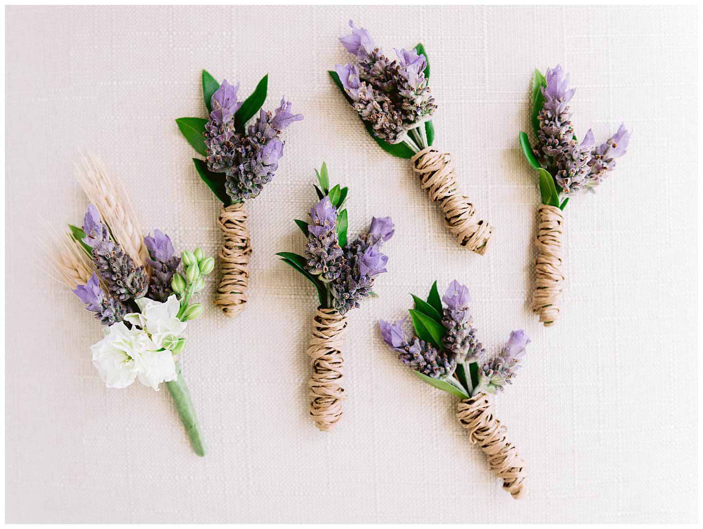 A Love's In Bloom - Lavender Boutonnieres