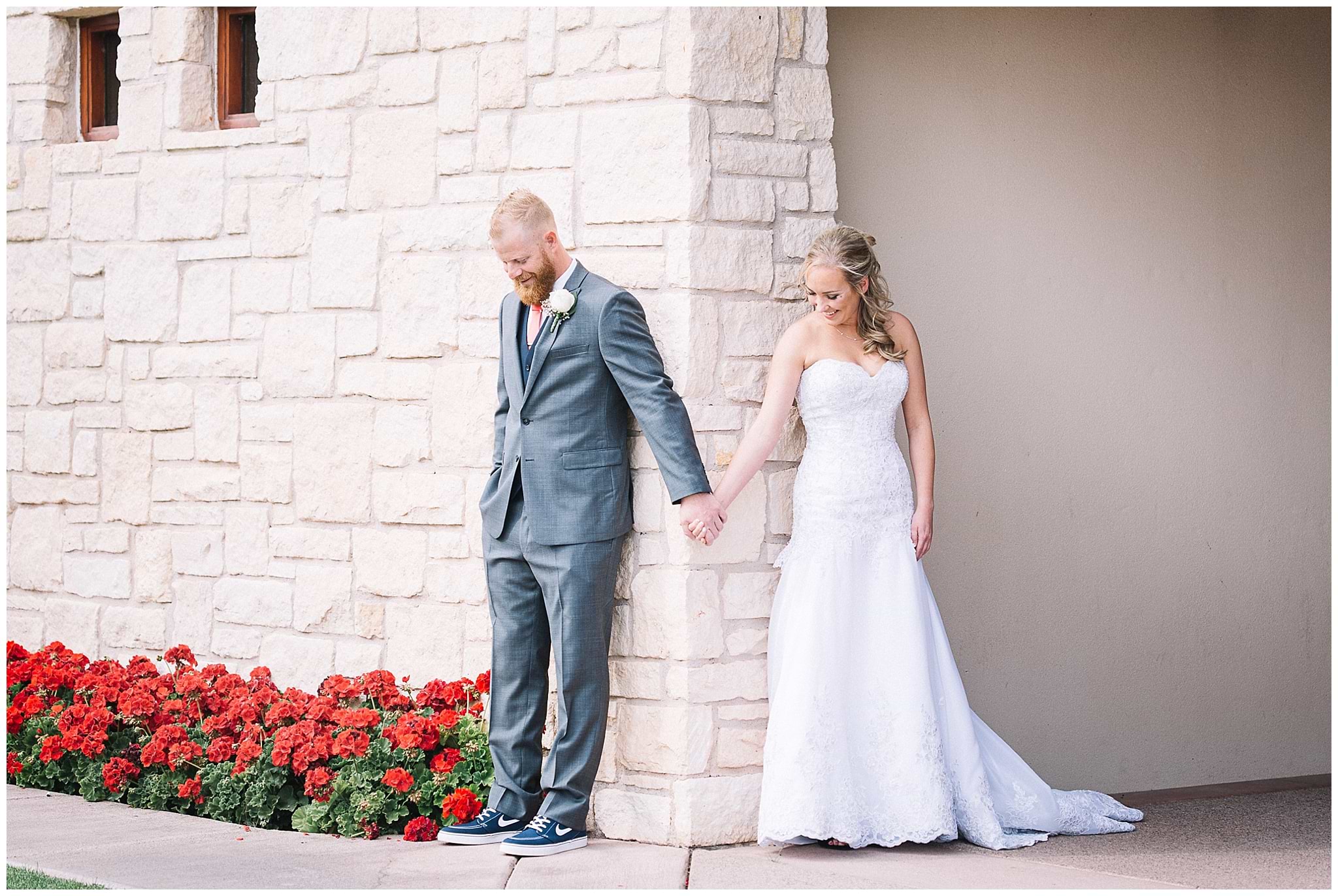 First Look Photo by Aly Kirk - Ocotillo Oasis by Wedgewood Weddings