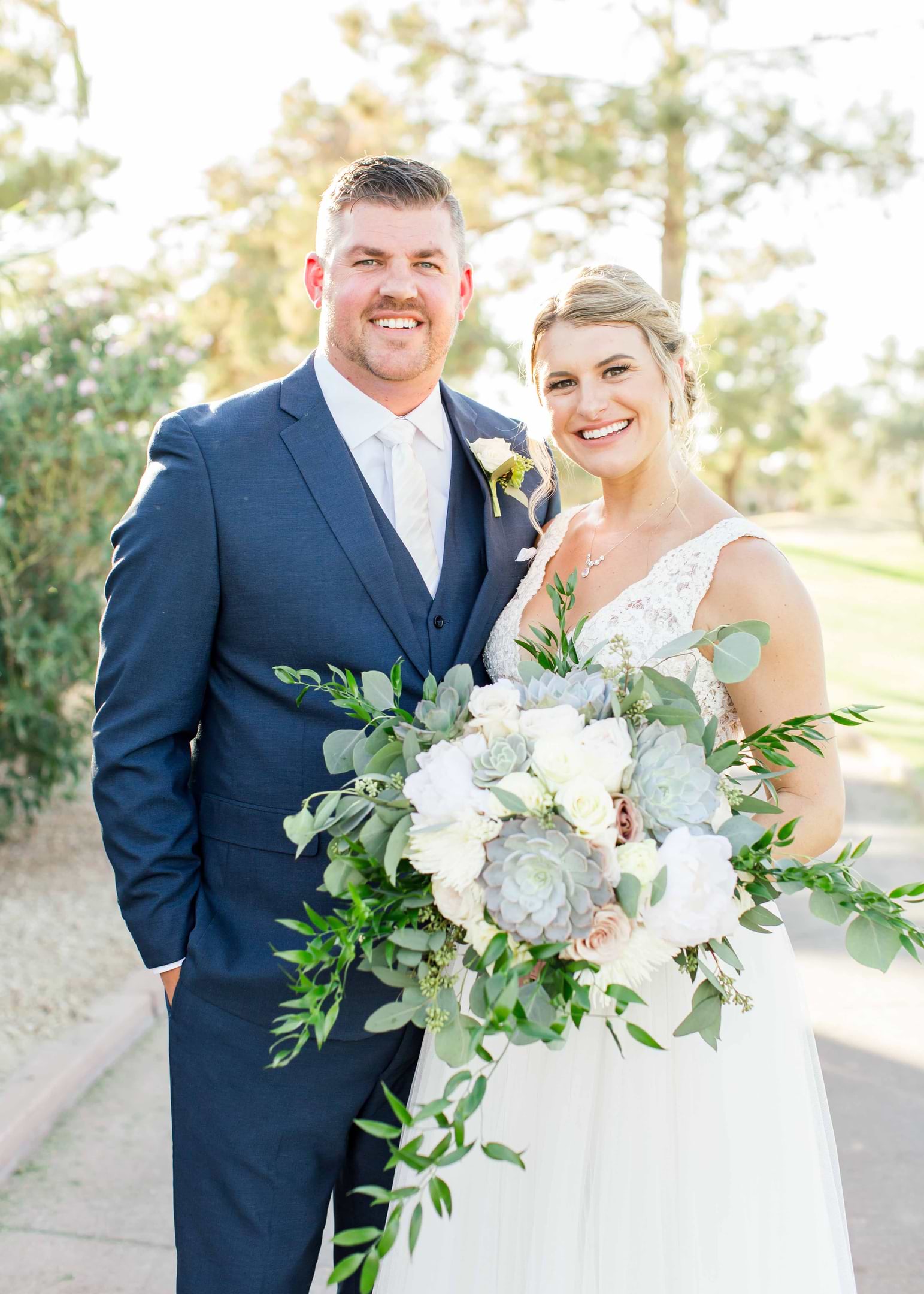 Courtney & Hunter On Their Perfect Fall Wedding Day In Arizona