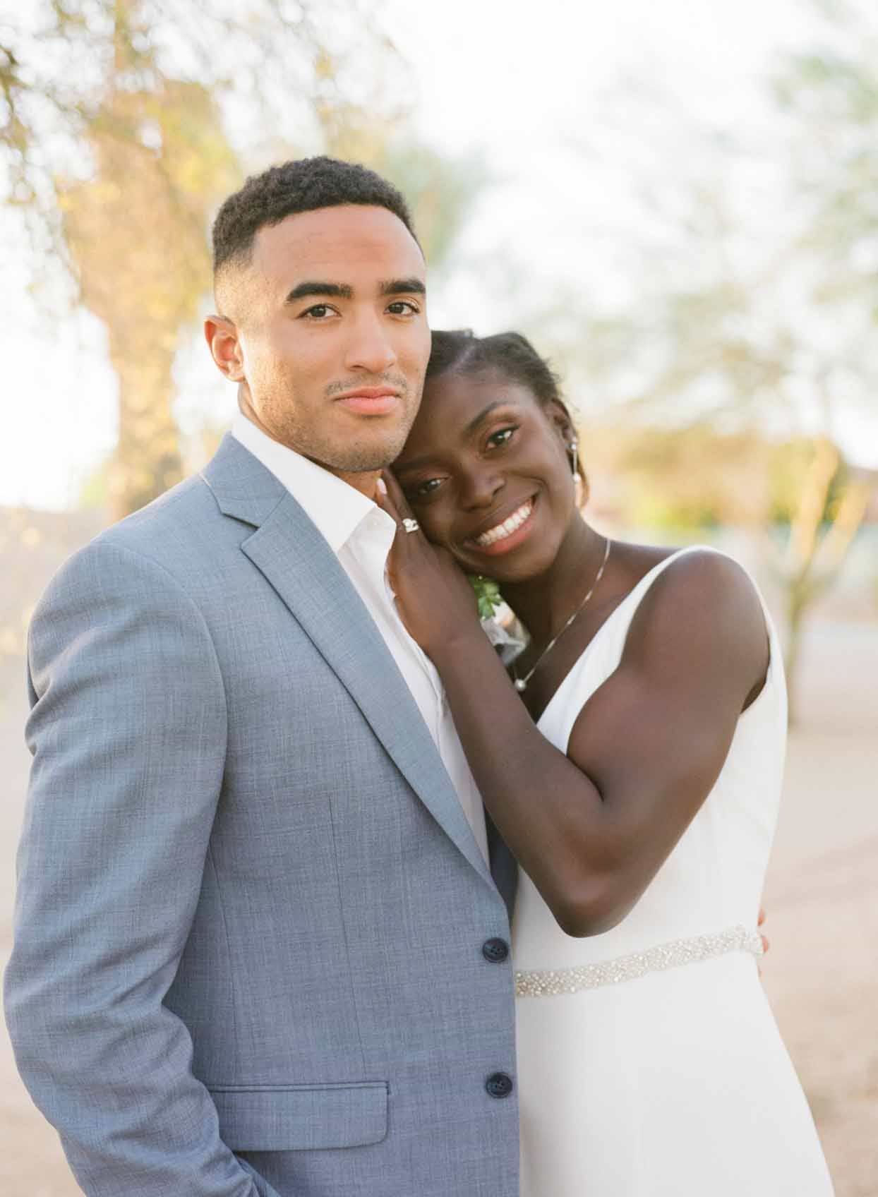 Enyo & Etienne - The Glowing Couple of This Unique Modern & Multicultural Wedding in Arizona