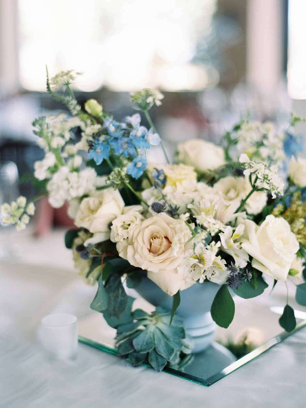 Incredible Blue and White Flowers Arranged by Victorian Gardens