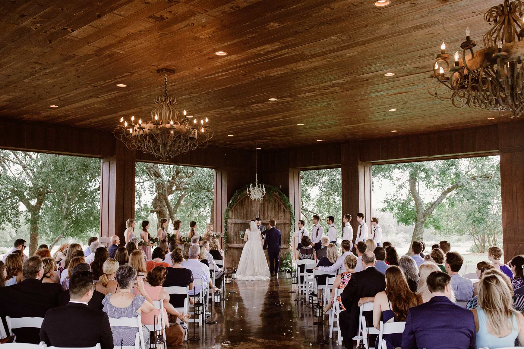 Hofmann Ranch is a Texas wedding venue with an open-air pavilion for wedding receptions
