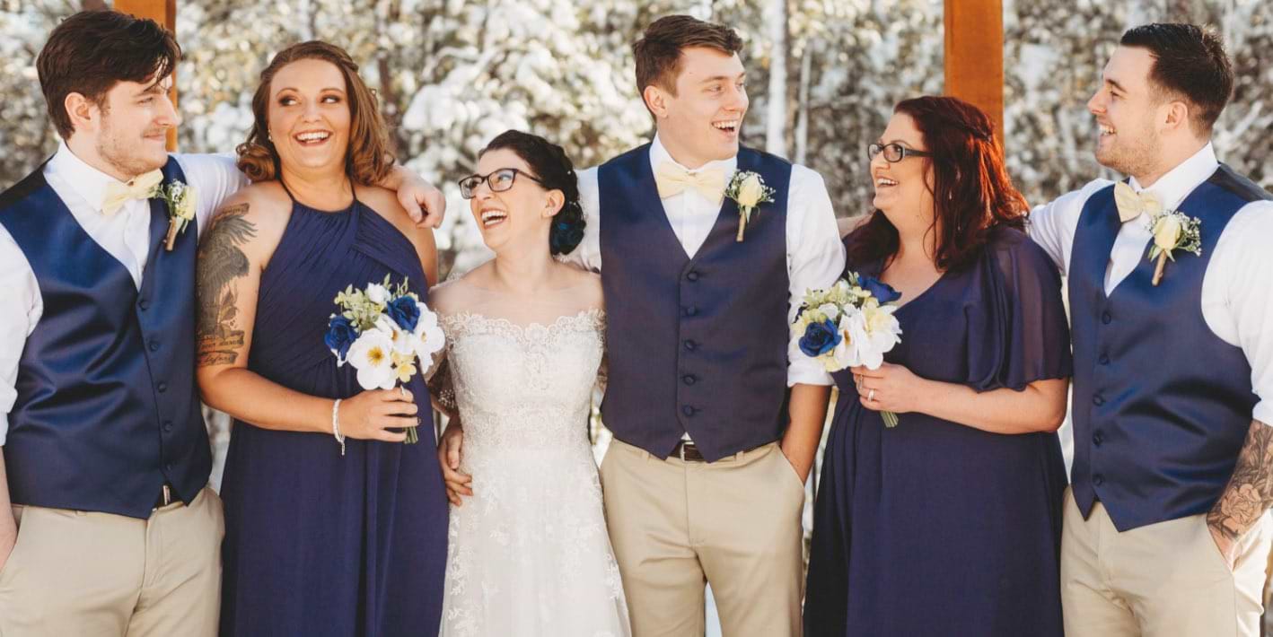 vibrant jewel tones wedding color trends on a bridal party