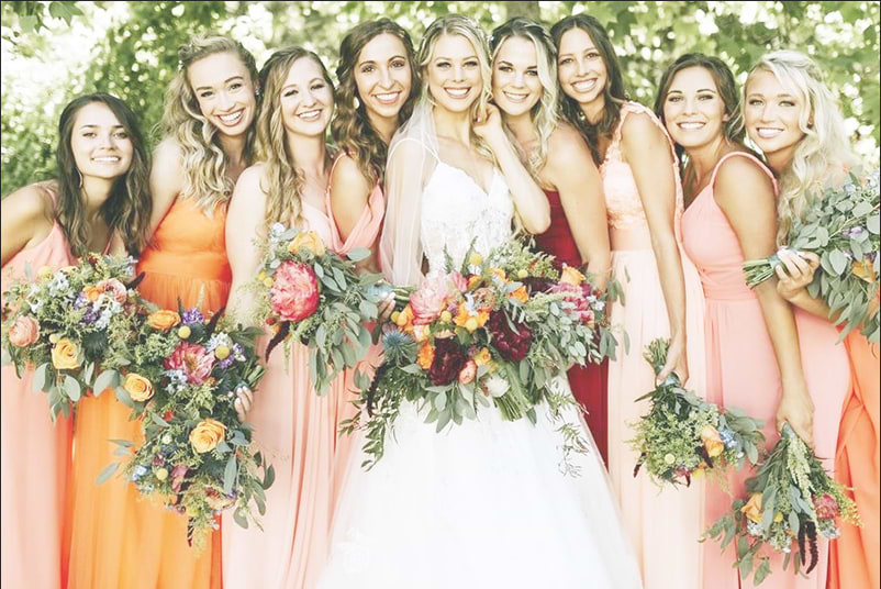 warm earthy hues color trends for bridesmaids