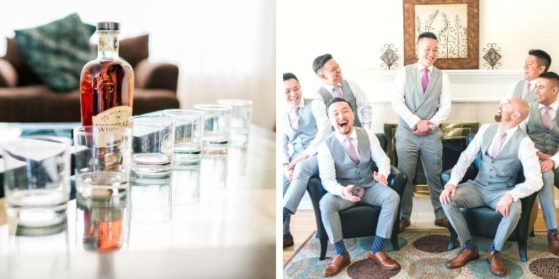 Groom and Groomsmen Getting Ready at Stonetree Estate