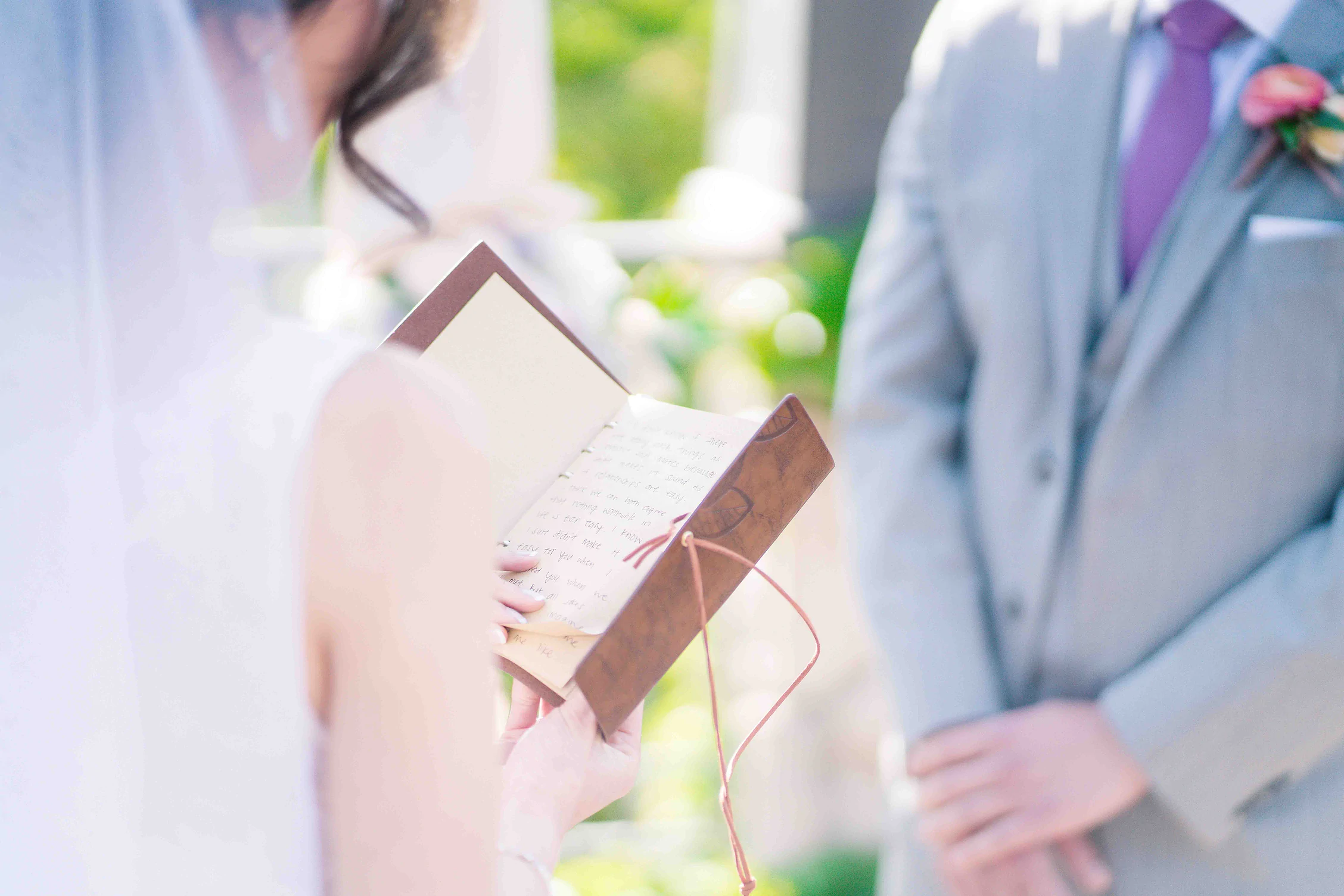 Beautiful Handwritten Vows at Cindy and Devin's Wedding