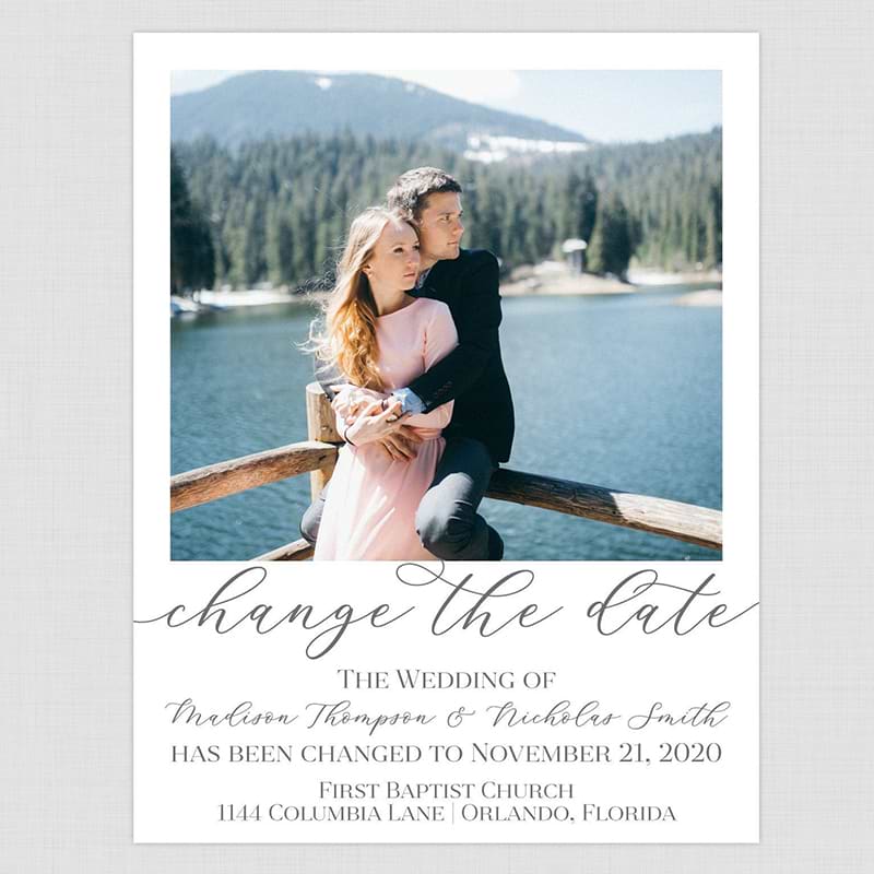 Change the Date Card or Postcards by The Papered Wedding via Etsy