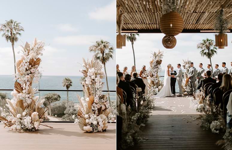 Bohemian wedding decor - La Jolla Cove Rooftop by Wedgewood Weddings 