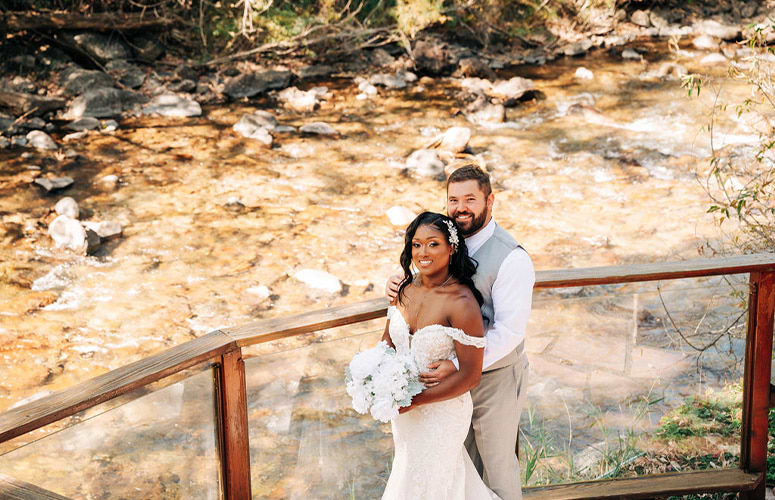 Couple by creek - Boulder Creek by Wedgewood Weddings
