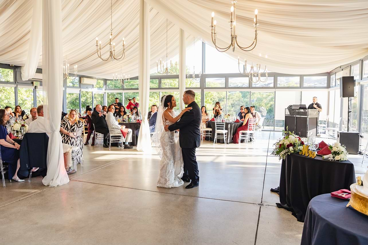 Couple during their first dance at Hiddenbrooke Hills by Wedgewood Weddings