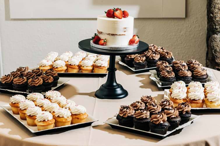 Dessert Station with Cake and Cupcakes -  Boulder Creek by Wedgewood Weddings - Say 'Yes' to Boulder Creek's Indoor Splendor