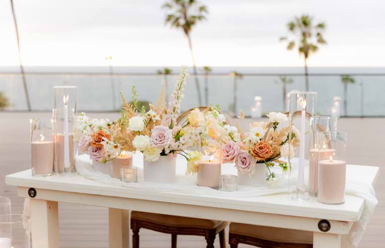 Elegant table scape - La Jolla Cove Rooftop by Wedgewood Weddings 