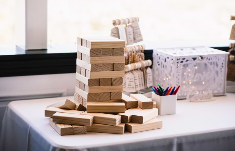Jenga Guest Book at Pacific View Tower by Wedgewood Weddings - 1