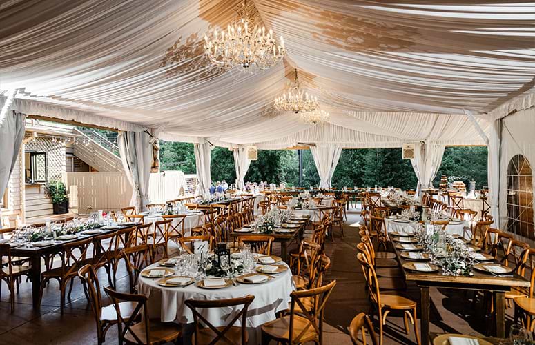 Reception with farm tables - Boulder Creek by Wedgewood Weddings